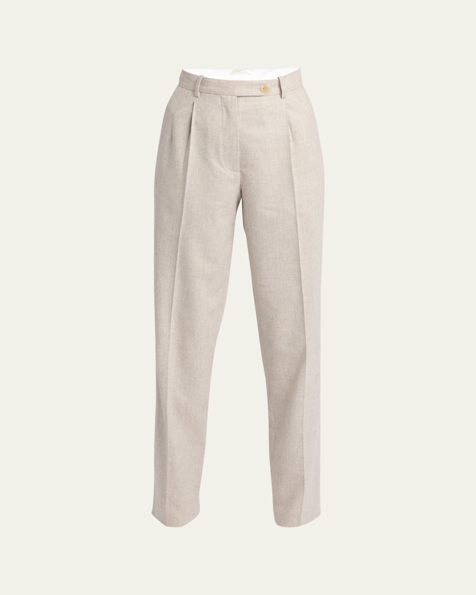 Norbert Pleated Wool Cashmere Pants